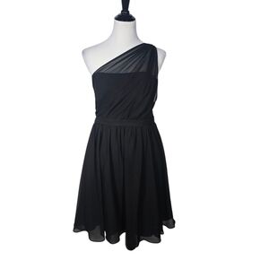 alfred angelo one shoulder bridesmaid dress Angeline Draped Asymmetrical One Shoulder Bridesmaid Dress with Slit